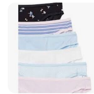 Amazon Essentials Women's Breathable Cotton Bikini Brief Underwear 6 pack XS new